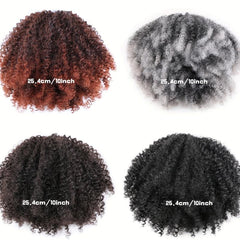 Curly Clip In Hair Extensions Natural African Curly Synthetic Hair