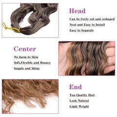 Pink Deep Wave Crochet Hair Extensions Lightweight and Long Lasting