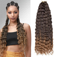 Pink Deep Wave Crochet Hair Extensions Lightweight and Long Lasting