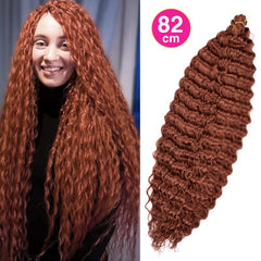 Pink Deep Wave Crochet Hair Extensions Lightweight and Long Lasting
