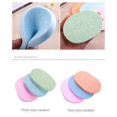 3pcs Facial Cleansing Sponges Easy To Dry Makeup Puffs Clean Face Cotton PVA