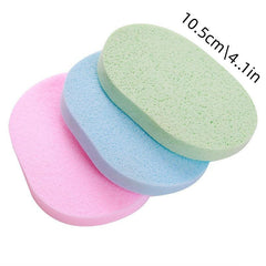 3pcs Facial Cleansing Sponges Easy To Dry Makeup Puffs Clean Face Cotton PVA