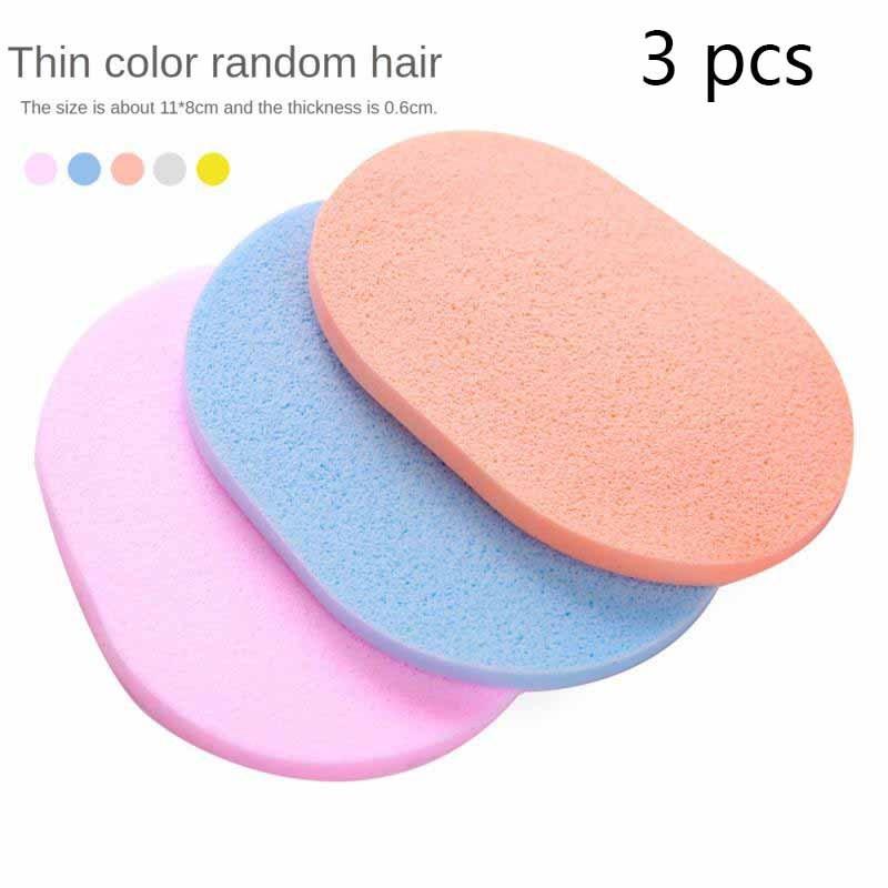 3pcs Facial Cleansing Sponges Easy To Dry Makeup Puffs Clean Face Cotton PVA