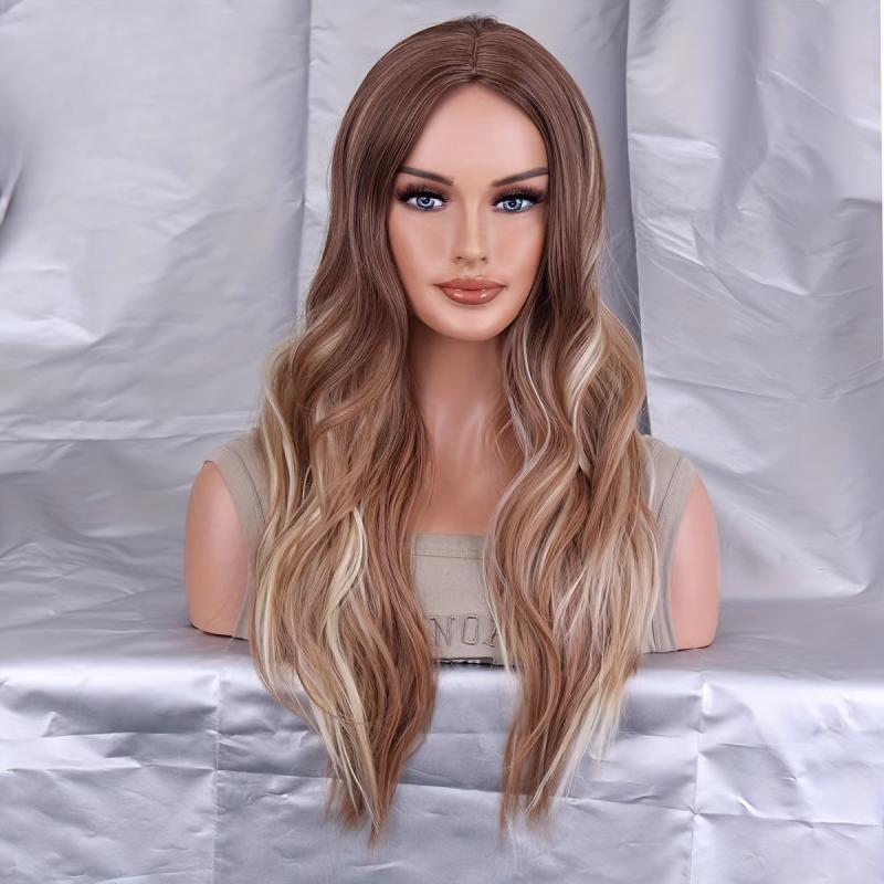 Ombre Long Curly Synthetic Wig Heat Resistant Fashionable Daily Party Cosplay