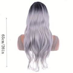 Ombre Long Curly Synthetic Wig Heat Resistant Fashionable Daily Party Cosplay