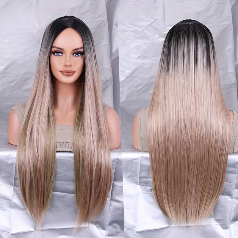 Ombre Long Curly Synthetic Wig Heat Resistant Fashionable Daily Party Cosplay
