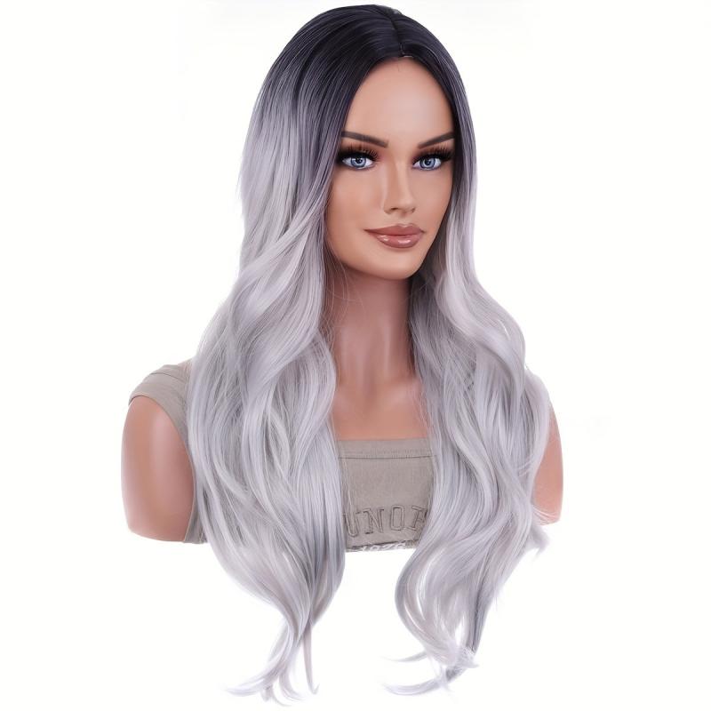 Ombre Long Curly Synthetic Wig Heat Resistant Fashionable Daily Party Cosplay
