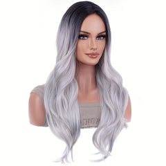 Ombre Long Curly Synthetic Wig Heat Resistant Fashionable Daily Party Cosplay