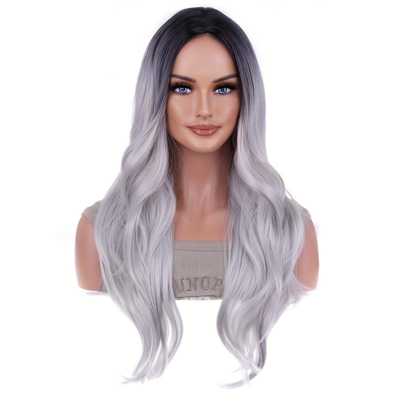 Ombre Long Curly Synthetic Wig Heat Resistant Fashionable Daily Party Cosplay