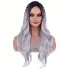 Ombre Long Curly Synthetic Wig Heat Resistant Fashionable Daily Party Cosplay