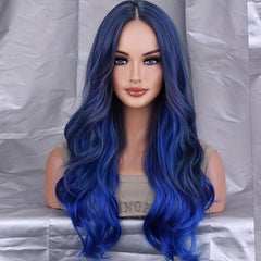 Long Curly Wavy Synthetic Wig Heat Resistant Fashionable For Daily Use