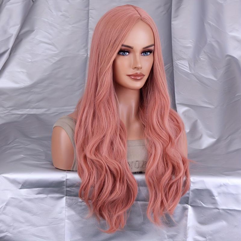 Long Curly Wavy Synthetic Wig Heat Resistant Fashionable For Daily Use