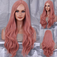 Long Curly Wavy Synthetic Wig Heat Resistant Fashionable For Daily Use
