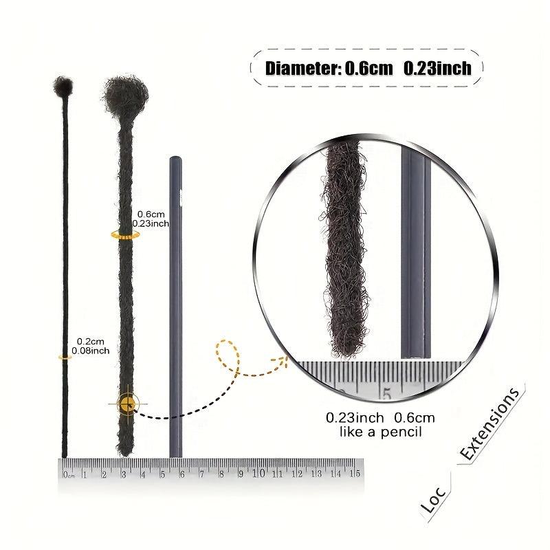 18in Thick Dreadlock Extensions 100% Human Hair for Men & Women