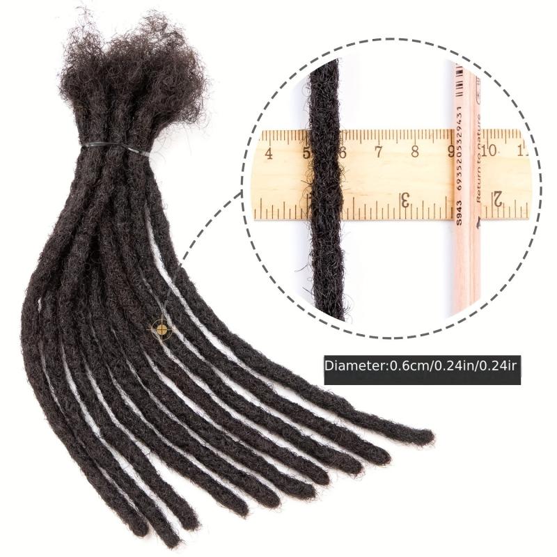 18in Thick Dreadlock Extensions 100% Human Hair for Men & Women