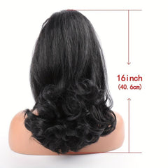 Natural Looking Drawstring Ponytail Curly End for Daily Use