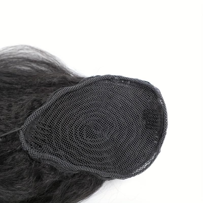Natural Looking Drawstring Ponytail Curly End for Daily Use