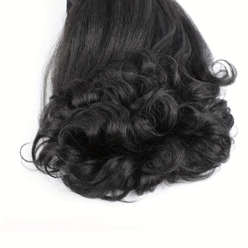 Natural Looking Drawstring Ponytail Curly End for Daily Use