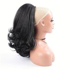 Natural Looking Drawstring Ponytail Curly End for Daily Use
