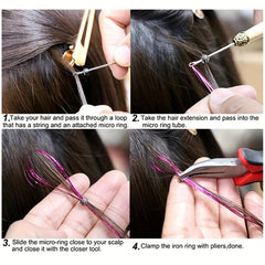 Colorful Tinsel Hair Extensions Glitter Hair Extensions Kit