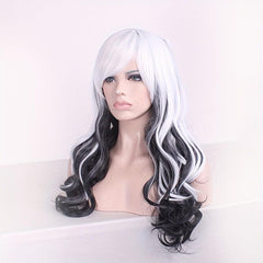 Curly Synthetic Wig With Bangs for Halloween Cosplay Party