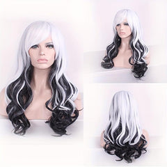 Curly Synthetic Wig With Bangs for Halloween Cosplay Party