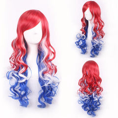 Curly Synthetic Wig With Bangs for Halloween Cosplay Party