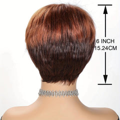 Pixie Cut Wigs Short Straight Layered Hair Wigs for Women