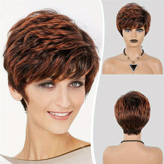 Pixie Cut Wigs Short Straight Layered Hair Wigs for Women