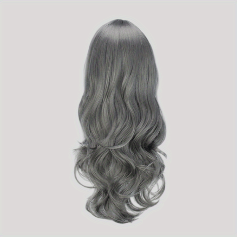 Long Curly Synthetic Wig with Bangs for Halloween Cosplay