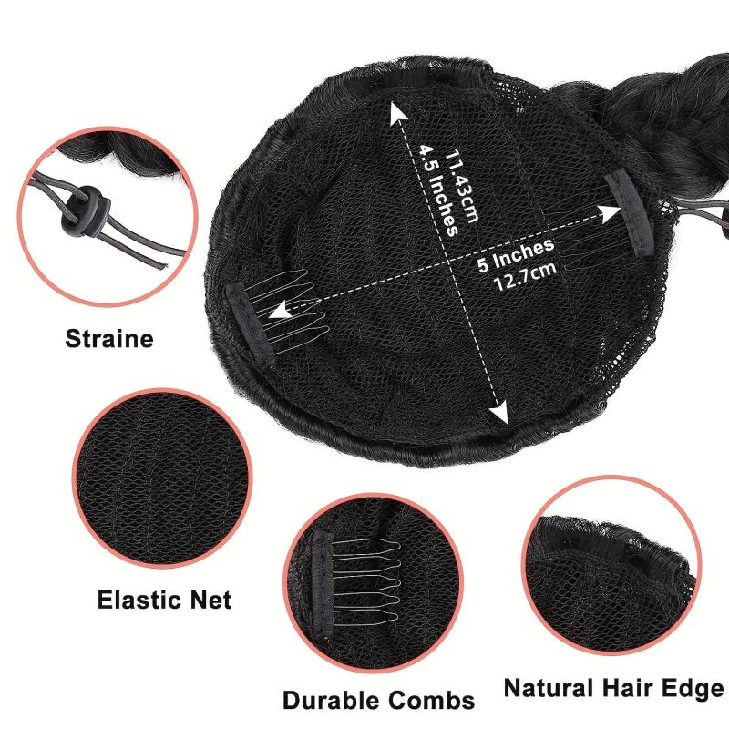 Long Braided Drawstring Ponytail