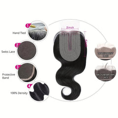 Brazilian Body Wave Lace Closure, Transparent Lace Frontal