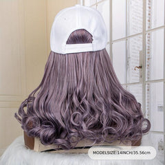 Colorful Wavy Curly Midlength Wig for Hats & Wigs