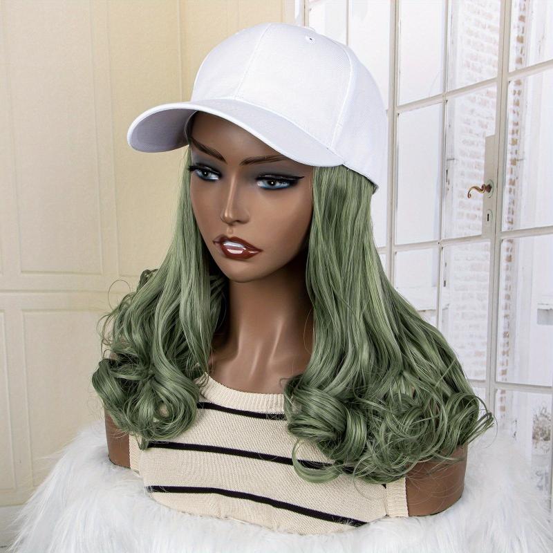 Colorful Wavy Curly Midlength Wig for Hats & Wigs