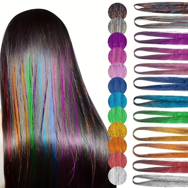 Tinsel Hair Extension Kit 16 Mixed Colors Hair Accessory