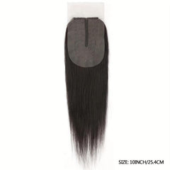 Transparent 2 4 Lace Closure 100% Human Hair T Part Pre Plucked Natural Hairline
