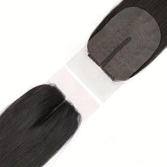 Transparent 2 4 Lace Closure 100% Human Hair T Part Pre Plucked Natural Hairline