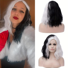 Colorful Shoulder Length Wavy Wig Short Curly Hair