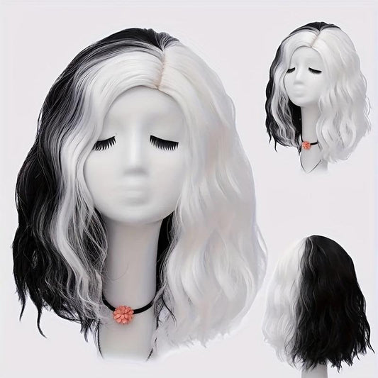 Colorful Shoulder Length Wavy Wig Short Curly Hair