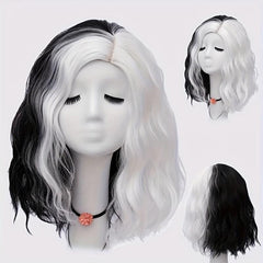 Colorful Shoulder Length Wavy Wig Short Curly Hair