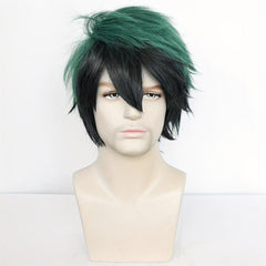 Short Straight Green Wig With Bangs Anime Cosplay Wig For Men