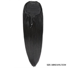 Straight Ponytail Human Hair Extensions 20 32 71 12 Cm