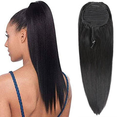Straight Ponytail Human Hair Extensions 20 32 71 12 Cm