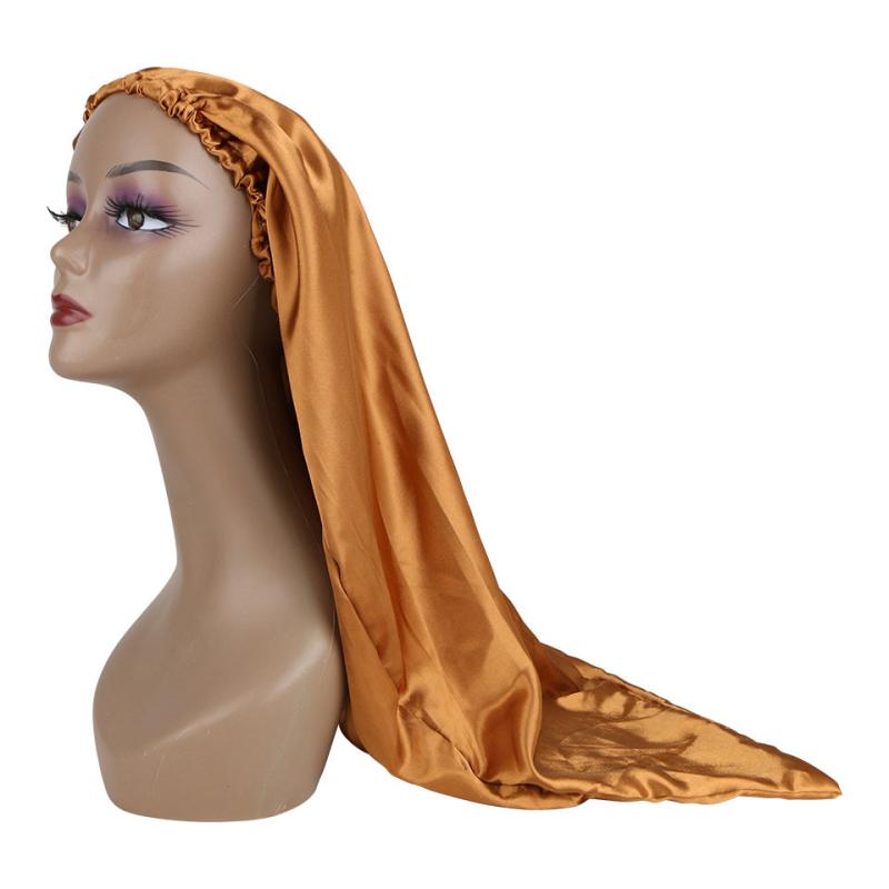 Satin Sleep Cap Wide Band Silk Hat Night Hair Cap Women Girls