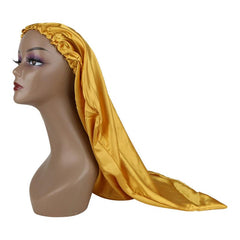 Satin Sleep Cap Wide Band Silk Hat Night Hair Cap Women Girls