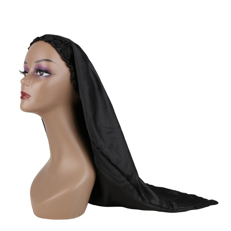 Satin Sleep Cap Wide Band Silk Hat Night Hair Cap Women Girls