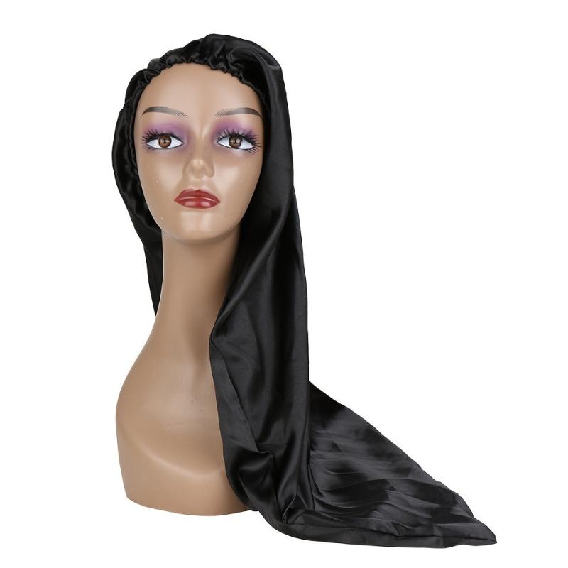 Satin Sleep Cap Wide Band Silk Hat Night Hair Cap Women Girls