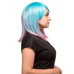Short Wavy Curly Ombre Wig For Women Heat Resistant Bob Party Wig