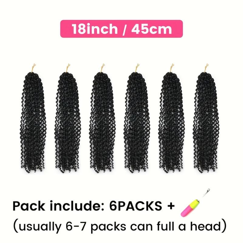 6pack 45 Passion Twist Hair Extensions Crochet Curly Locs Braids for Women