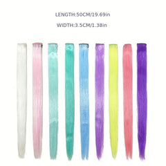 Colorful Synthetic Clip In Hair Extensions for Daily Use